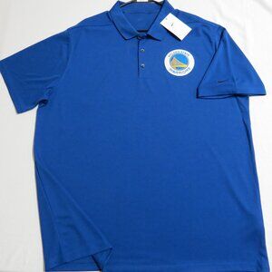 NEW 2XL Blue WARRIORS Nike Dri-Fit Men’s db #91U Polo Shirt